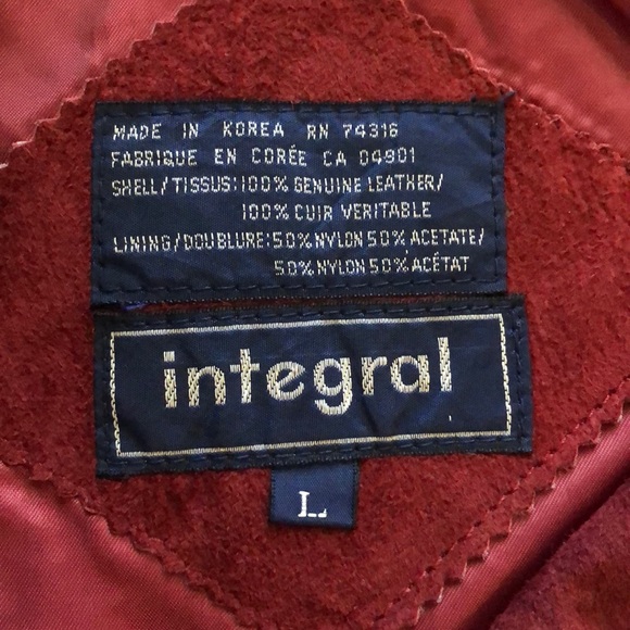 Dark red felt jacket - Picture 3 of 5